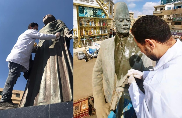 تنظيف وصيانة التماثيل
