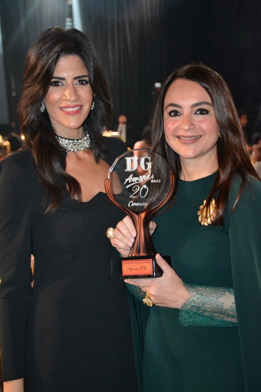 هالة حجازي المدير التنفيذي والعضو المنتدب لشركة النيل للإنتاج الإذاعي - ولينا شتا مدير التسويق بشركة النيل للإنتاج الإذاعي