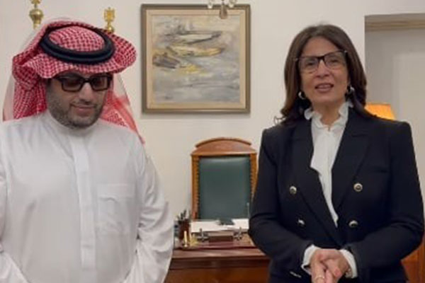 الدكتورة جيهان زكي، وزيرة الثقافة، والمستشار تركي آل الشيخ